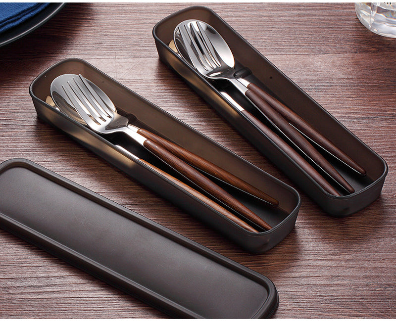 3Pcs Travel Cutlery Set w/Portable Case