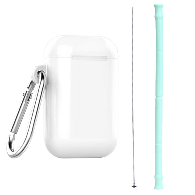 Silicone Straw w/travel case and Cleaning Tool !