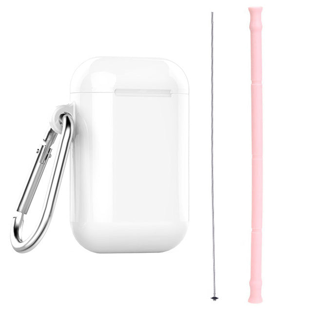 Silicone Straw w/travel case and Cleaning Tool !