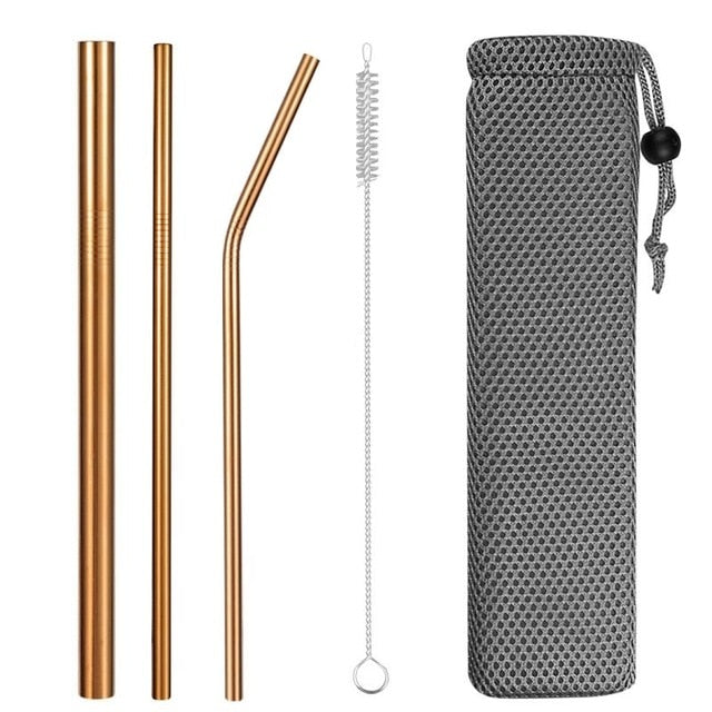 Stainless Steel Reusable Drinking Straws - various travel packs!