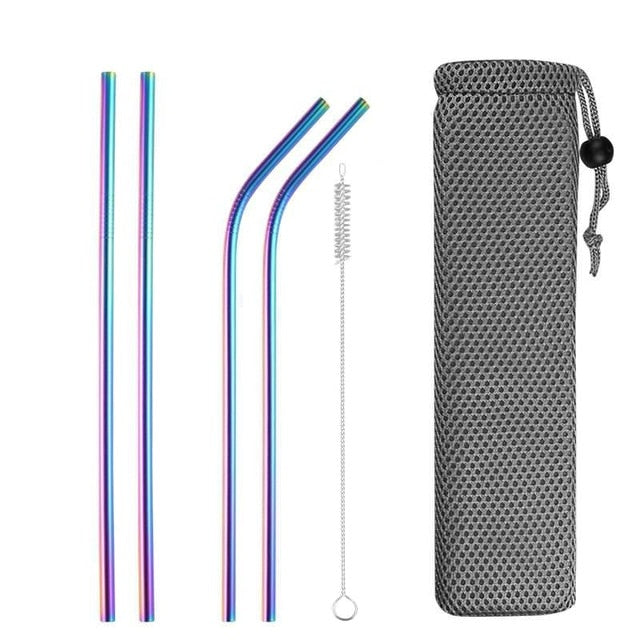 Stainless Steel Reusable Drinking Straws - various travel packs!