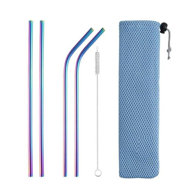 Stainless Steel Reusable Drinking Straws - various travel packs!