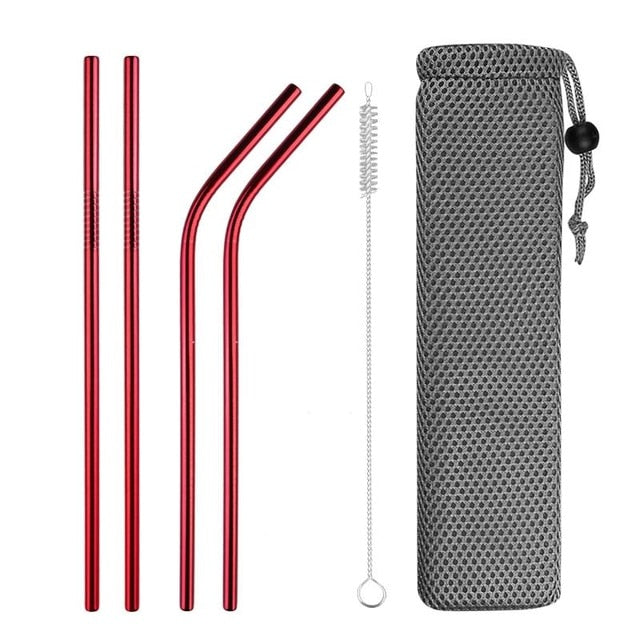 Stainless Steel Reusable Drinking Straws - various travel packs!