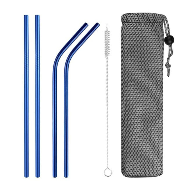 Stainless Steel Reusable Drinking Straws - various travel packs!