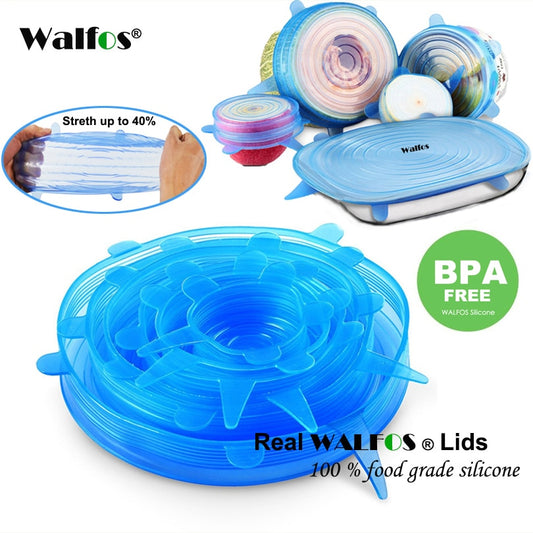 Reusable stretch lids / food wraps