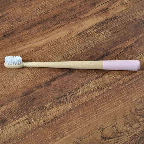 New! 5-Pack bamboo toothbrushes for adults